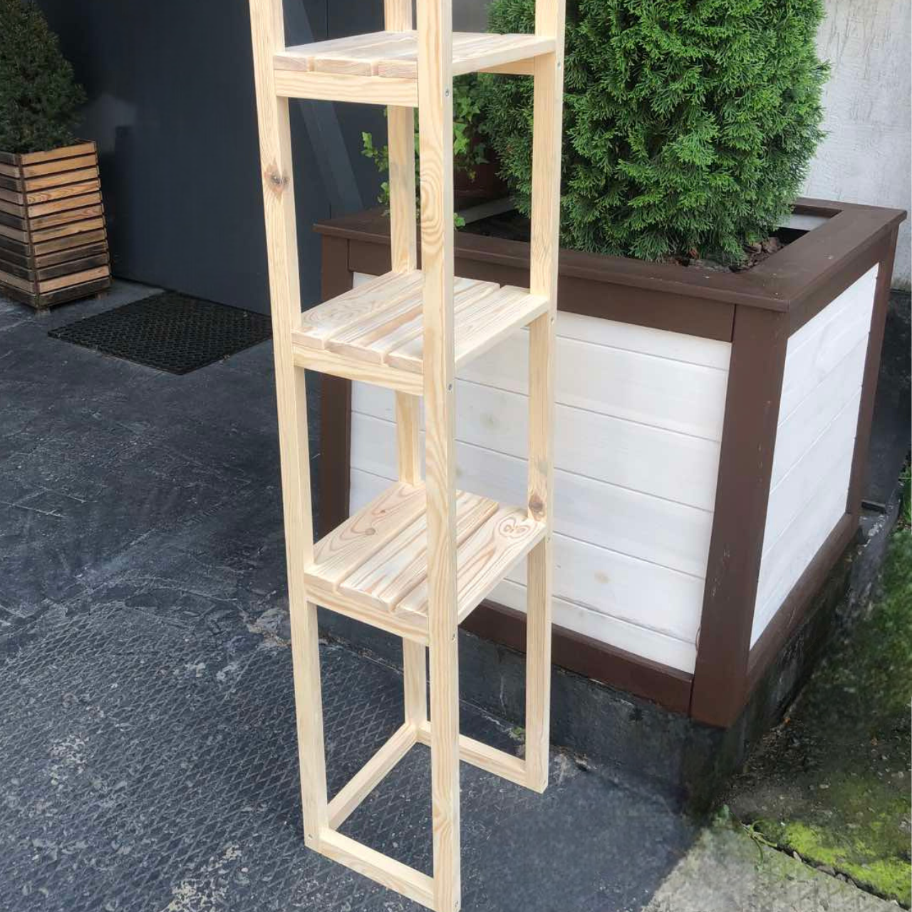 Стелаж дерев’яний розбірний в ванну кімнату 4 полиці (РС078) - фото 4 Стелаж дерев’яний розбірний в ванну кімнату 4 полиці (РС078) - фото 4