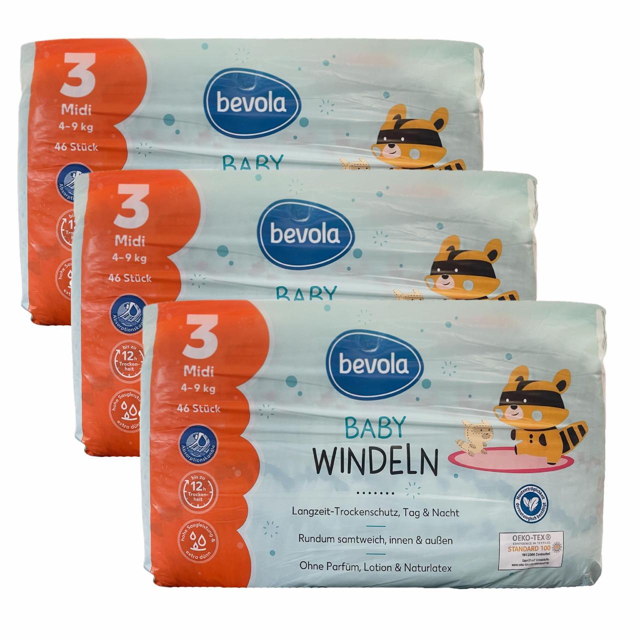 Підгузки Bevola Baby 3 Midi 4-9 кг 138 шт. (2563995539)