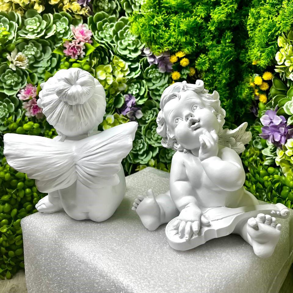 Комплект фігур Янгол зі скрипкою 16x16x13 см та Ельфінка 17x14x12 см (29614599) - фото 3