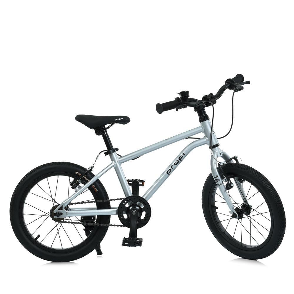 Детский велосипед PROF1 Lighty 16" алюминиевый Серый - фото 1 Детский велосипед PROF1 Lighty 16" алюминиевый Серый - фото 1