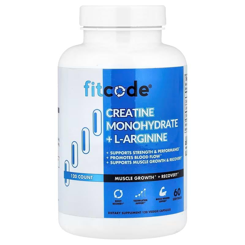 Креатин+L-аргинин FitCode Creatine Monohydrate+L-Arginine 120 кап.