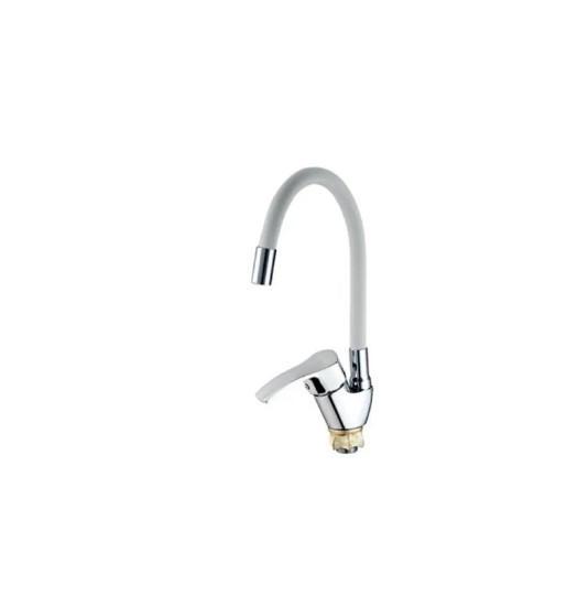 Смеситель для кухни MIXXUS YUB4-279 Reflector с белым силиконовым изливом (MI6486)