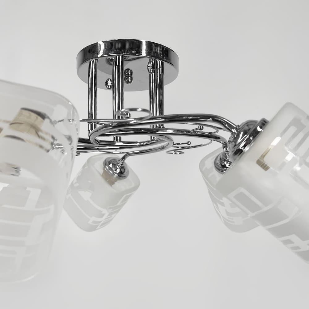 Люстра на 5 плафонів Ø 58 см Срібний (2286/5B CH) - фото 2 Люстра на 5 плафонів Ø 58 см Срібний (2286/5B CH) - фото 2