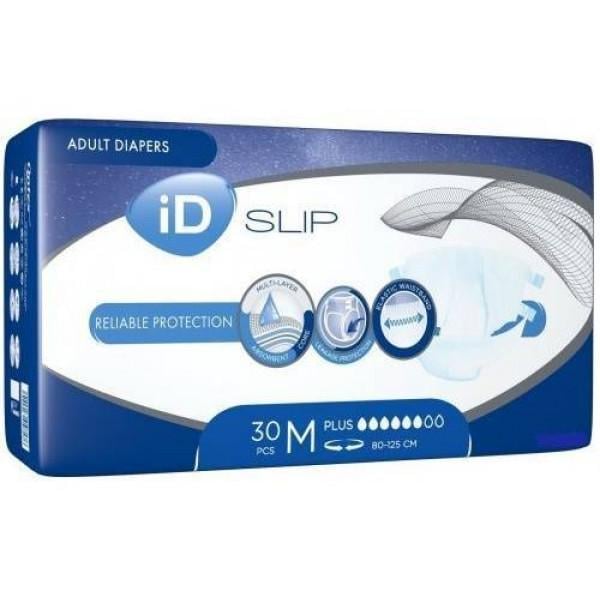 Підгузки для дорослих iD Slip Plus розмір M 80-125 см 30 шт. (048176) - фото 1