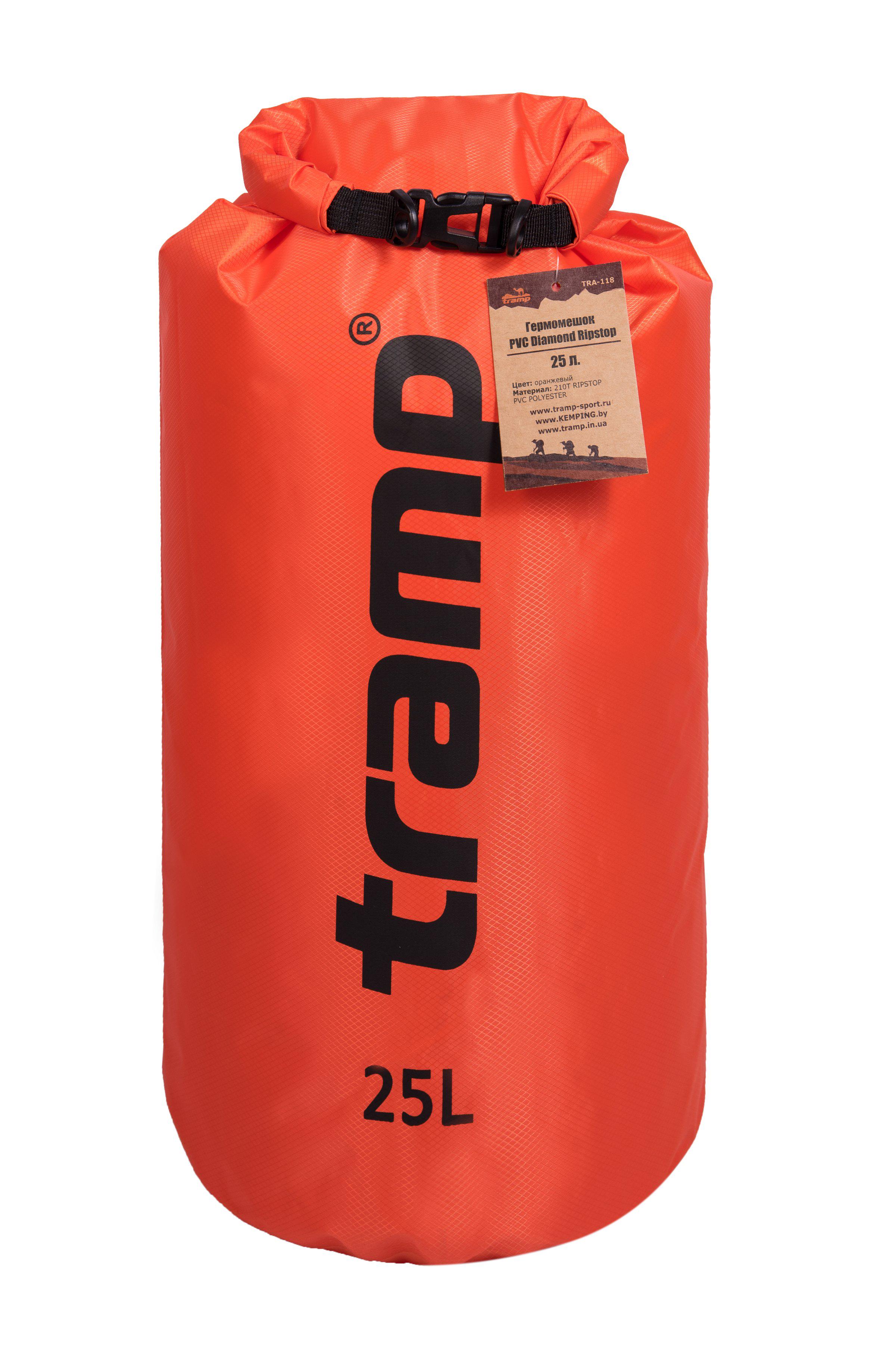 Гермомешок Tramp PVC Diamond Rip-Stop оранжевый 25 л (TRA-118-orange)