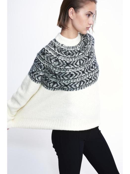 Свитер H&M 1208016П S Белый/Черный - фото 3