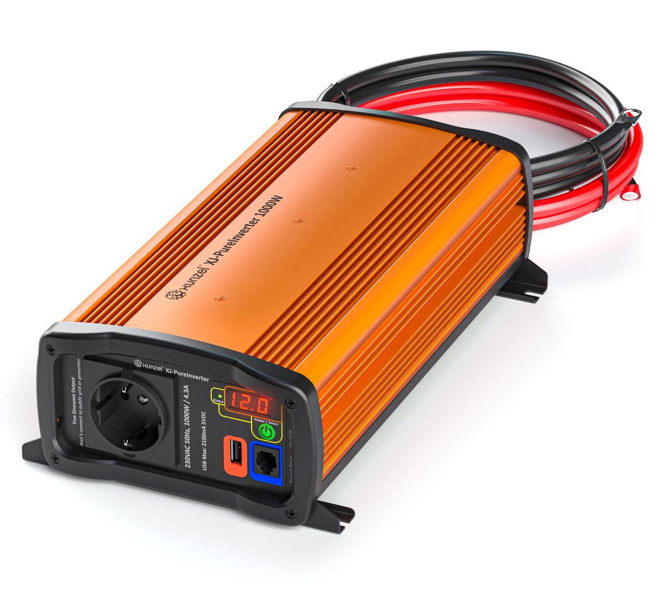 Инвертор Xunzel 1000 Вт с чистой синусоидальной волной 12V/2.1A USB (24843098) - фото 1 Инвертор Xunzel 1000 Вт с чистой синусоидальной волной 12V/2.1A USB (24843098) - фото 1