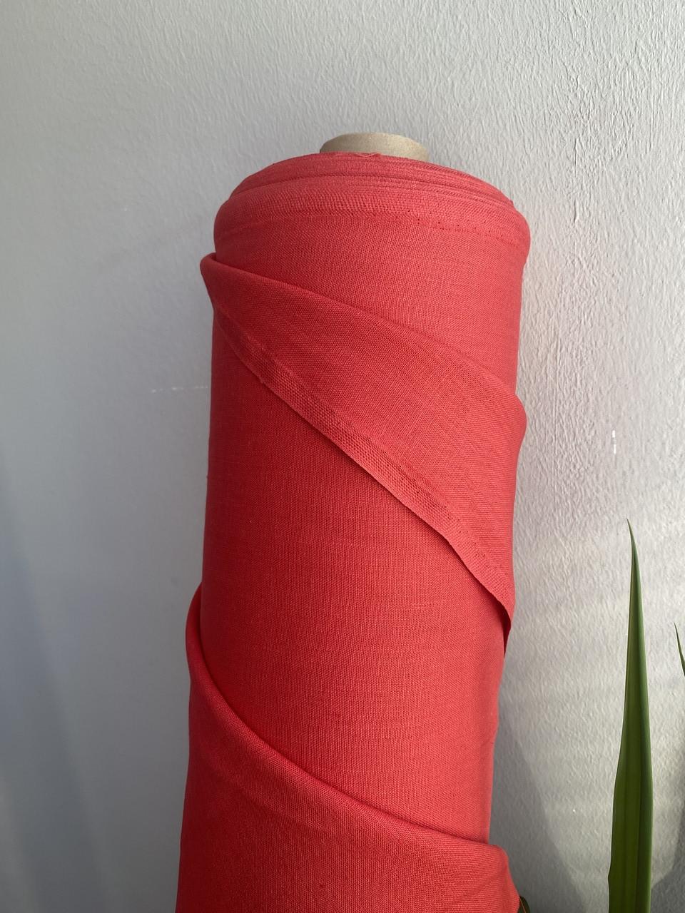 Ткань костюмная LINEN PLUS льняная 140 см 181/1309 Красный - фото 7 Ткань костюмная LINEN PLUS льняная 140 см 181/1309 Красный - фото 7