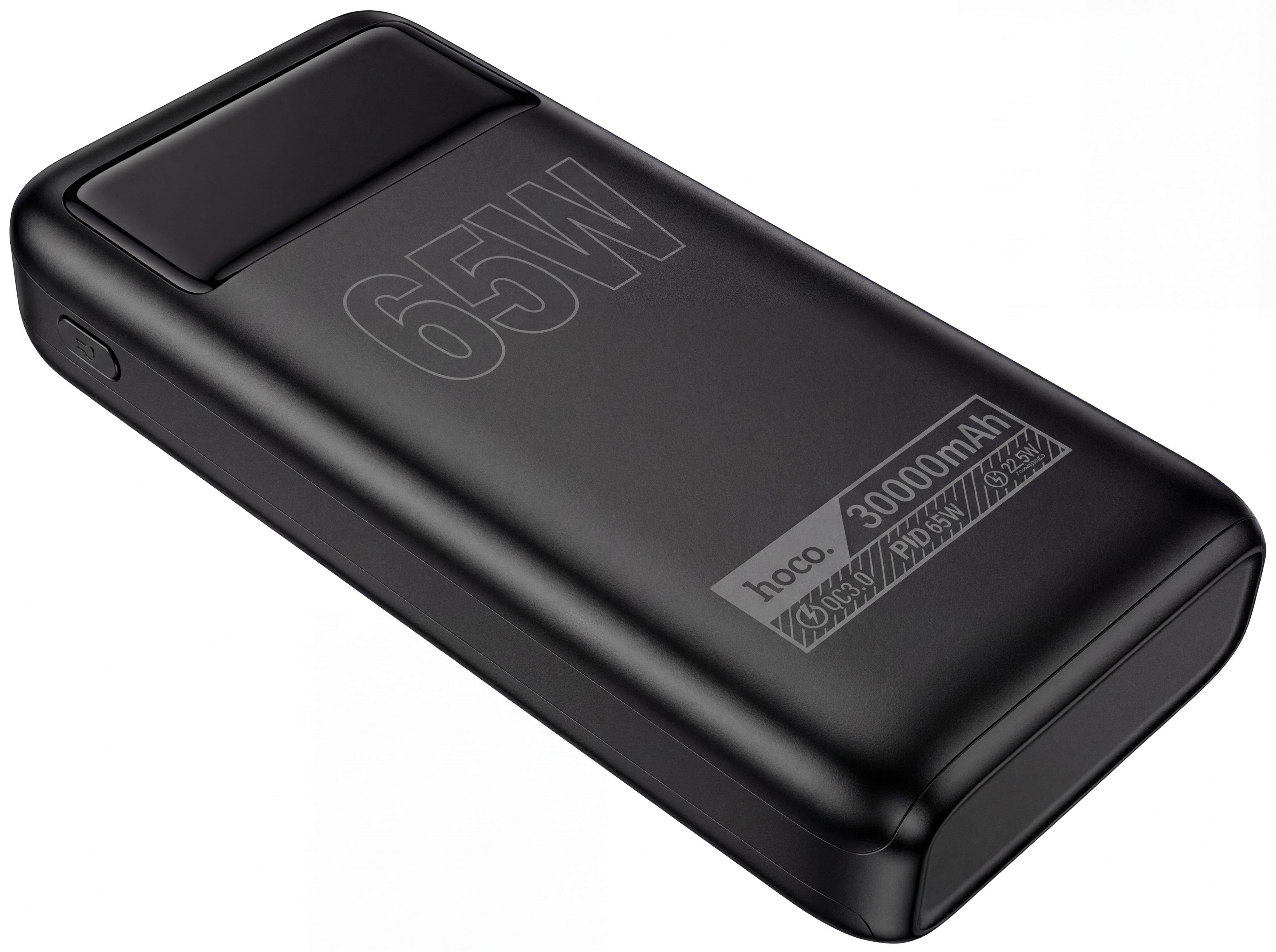 Повербанк Hoco 30000 mAh 65W ліхтарик 4хUSB/2хType-C Чорний (511261) - фото 9