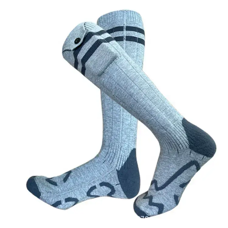 Носки высокие с подогревом ZBHSWZ07 с блоком питания 4000 mAh р. 38-44 Серый