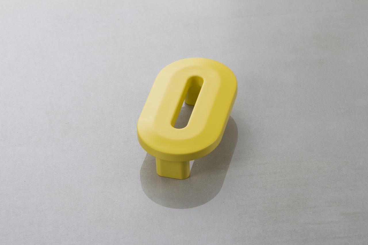 Мебельная ручка Poliplast цифра ноль РП-0 KS0500Q1 VE1005 Желтый глянцевый (16366)