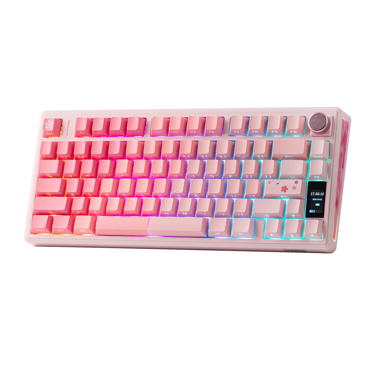 Клавиатура беспроводная EPOMAKER TH80 V2 PRO Creamy Jade Switch Pink (2000243)