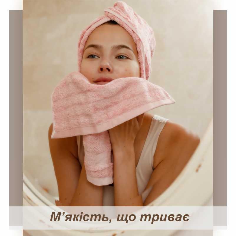 Набор полотенец бамбуковых 3 шт. Розовая роза (701402) - фото 2