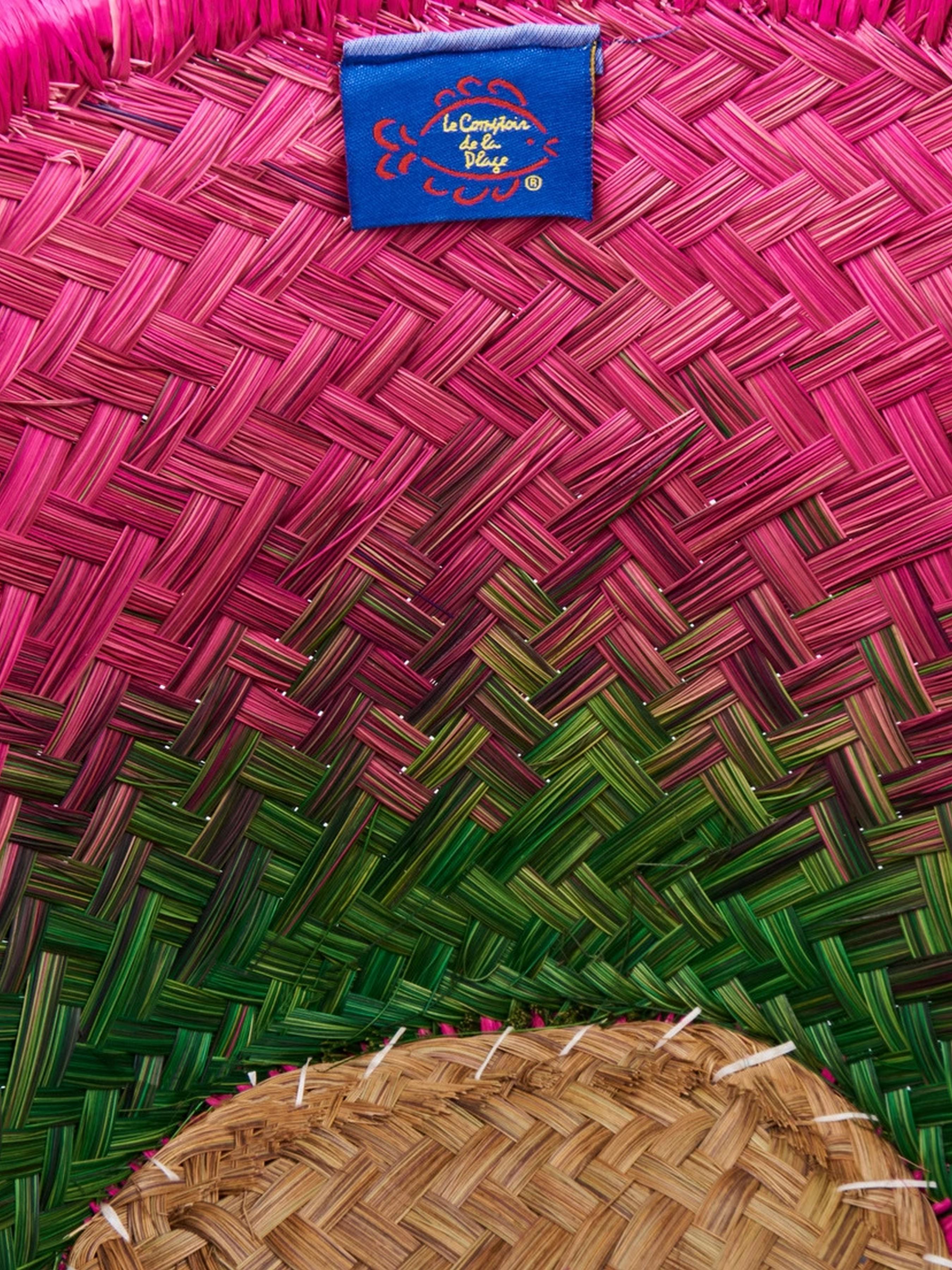 Сумка пляжна LE COMTOUR DE LA PLAGE Aravola Round 599 Рожевий/Зелений - фото 3