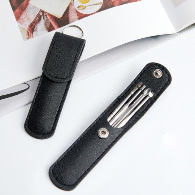 Набор инструментов для чистки ушей Good Idea Tool Set 6 пр. в футляре 11,7х10х3 см Черный (21154M) - фото 2