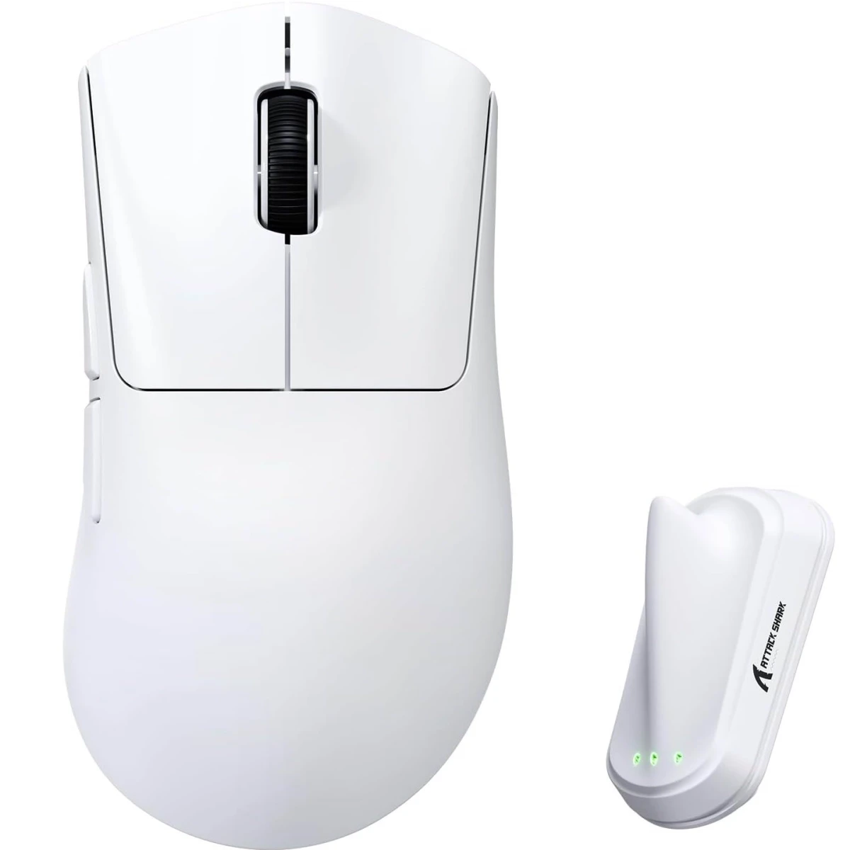 Компьютерная мышка беспроводная attack shark V8 42000 DPI PAW3950MAX Nordic 54L15 8K White (33968498)