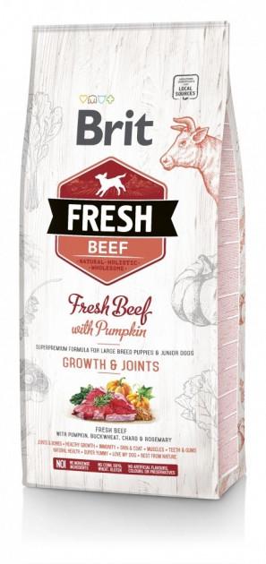 Корм сухий Brit Fresh Beef & Pumpkin Growth & Joints 1 для цуценят та юніорів великих порід собак 2 кг (170991/530755) Корм сухий Brit Fresh Beef & Pumpkin Growth & Joints 1 для цуценят та юніорів великих порід собак 2 кг (170991/530755)