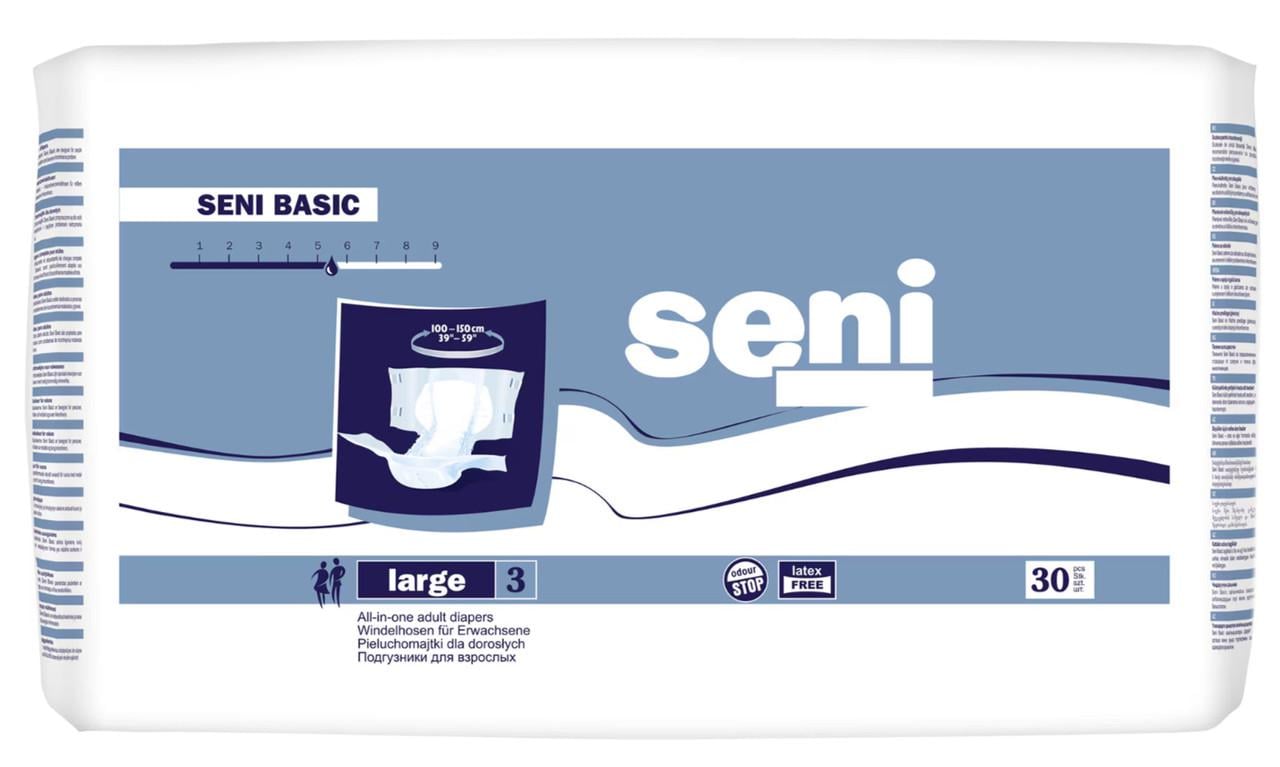Подгузники Seni Basic L 100-150 см 30 шт. (000005186)