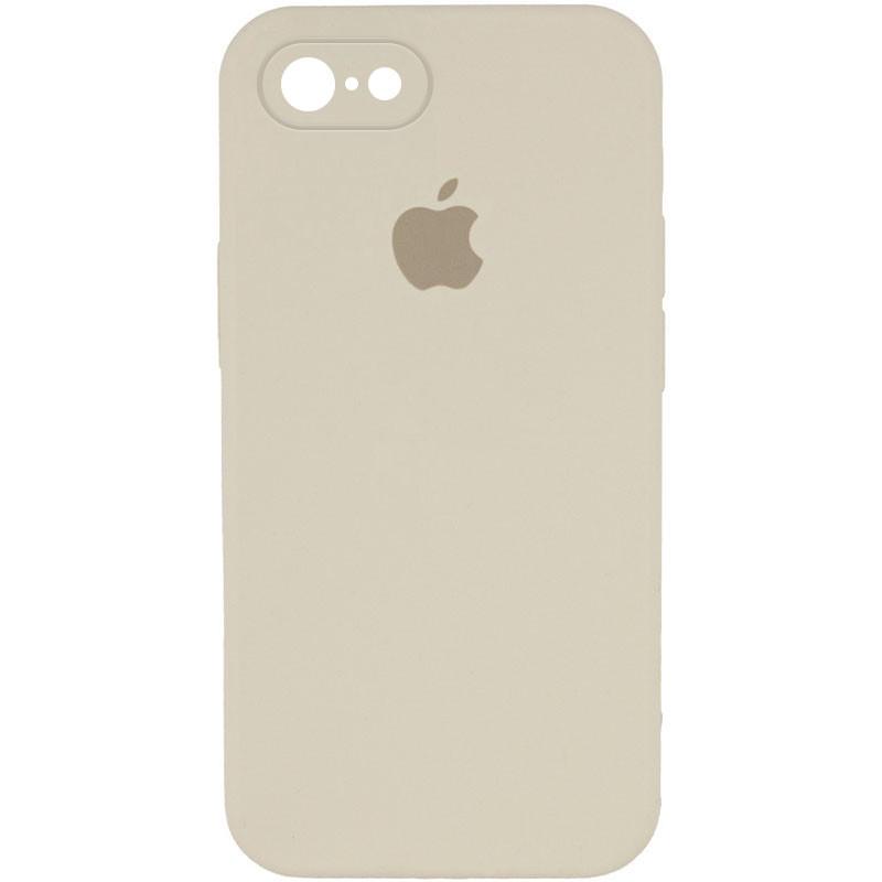 Противоударный чехол Silicone Case Square Full Camera Protective (AA) для Apple iPhone 6/6s (4.7") Бежевый / Antigue White