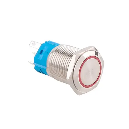 Кнопка возвратная 16 мм 12-24V LED 5 pin 16K-P11D Красный (a99ae300)