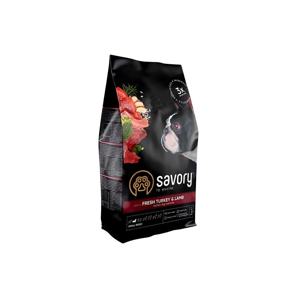 Корм сухий Savory Small для собак малих порід зі свіжим ягнятком та індичкою 1 кг (30341)