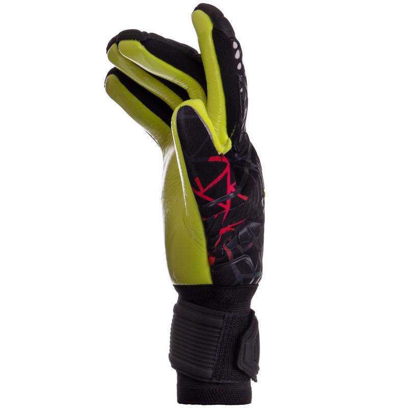 Перчатки вратарские Zelart SOCCERMAX GK-007 р. 9 Черный/Желтый (DR007762) - фото 3