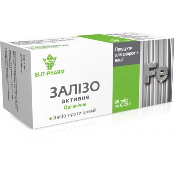 Мікроелемент Elit-Pharm Залізо активне 80 табл. (000025326)