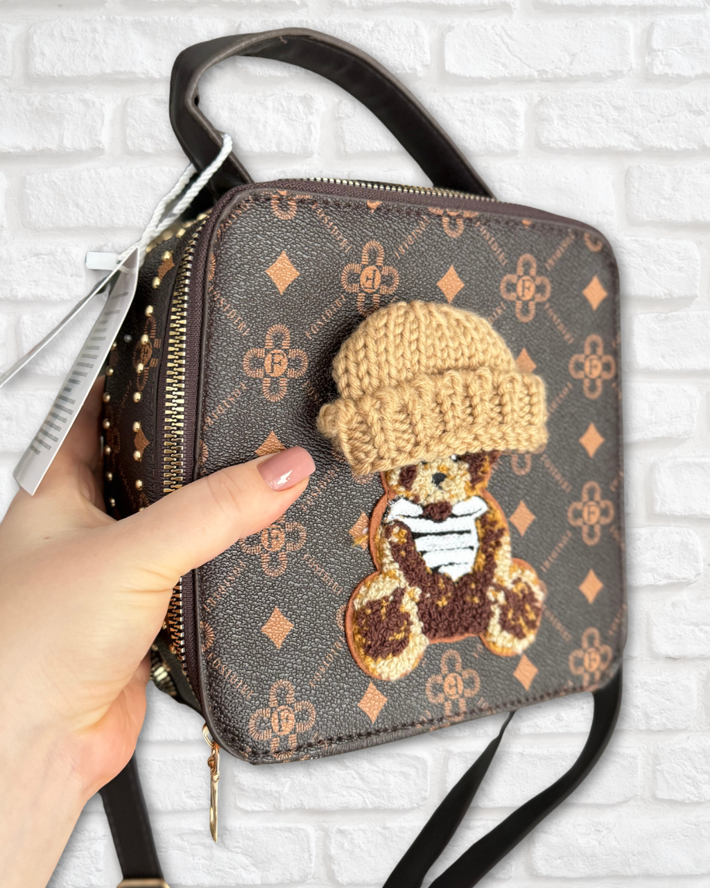 Сумка из экокожи Мишка Тедди Темно-коричневый (24984756) - фото 3