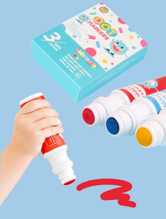 Маркеры пальчиковые DOT для творчества точечные краски для рисования и живописи на водной основе 3 цвета - фото 2 Маркеры пальчиковые DOT для творчества точечные краски для рисования и живописи на водной основе 3 цвета - фото 2