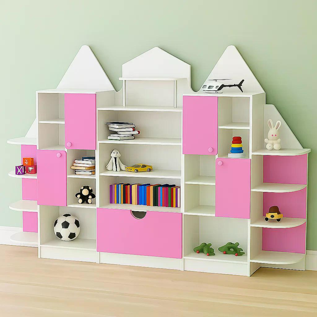 Стенка для игрушек Домик-1 DS-369 Розовый