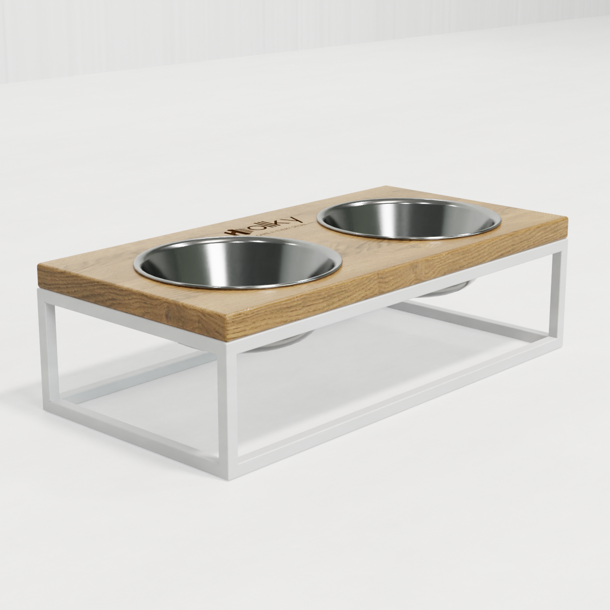 Миски на подставке для средних собак и больших котов Hollky Base M 2х0,95 л (BM-422110-WHNT) - фото 4 Миски на подставке для средних собак и больших котов Hollky Base M 2х0,95 л (BM-422110-WHNT) - фото 4