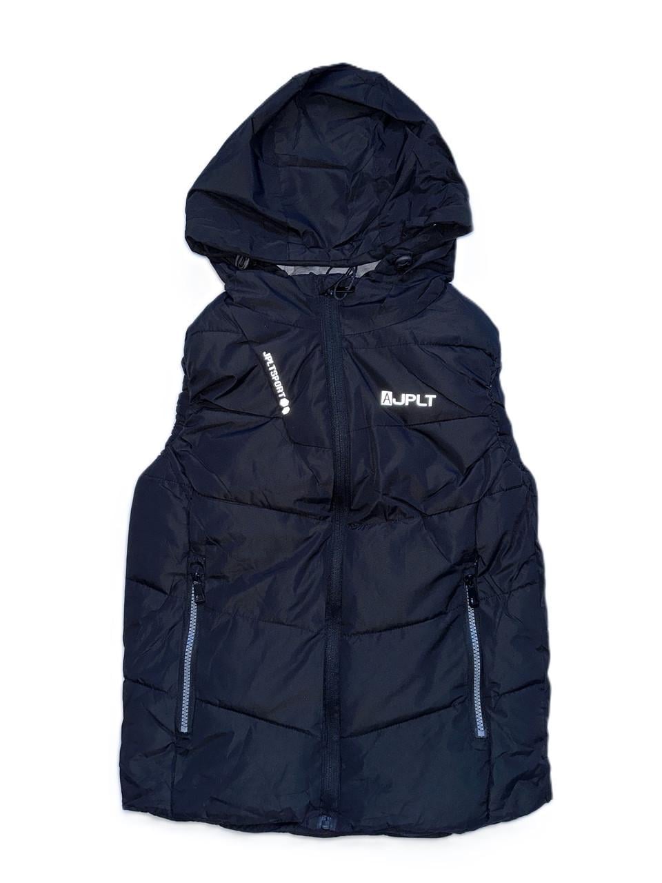 Жилет з капюшоном для хлопця JPLT 170 см Чорний (2556102667)