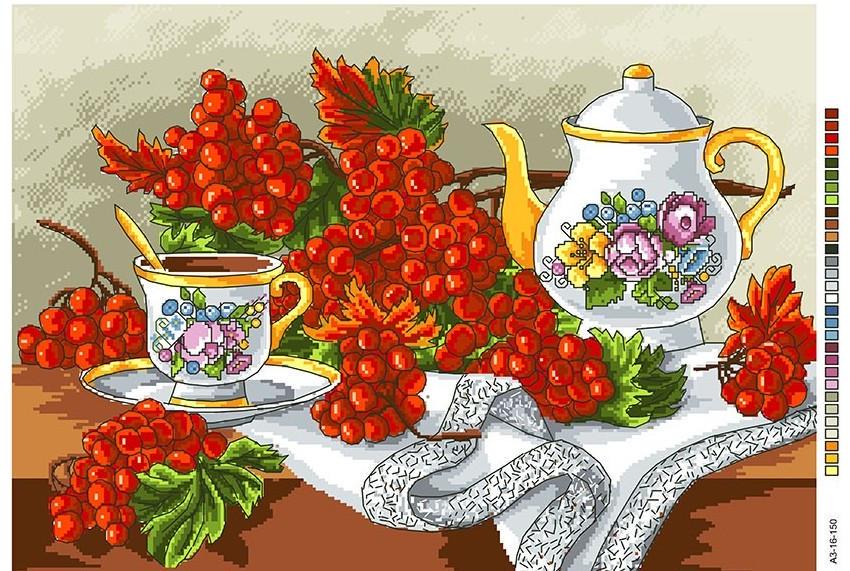 Канва с рисунком для вышивки нитями Калина А3-16-150 (1334097979)