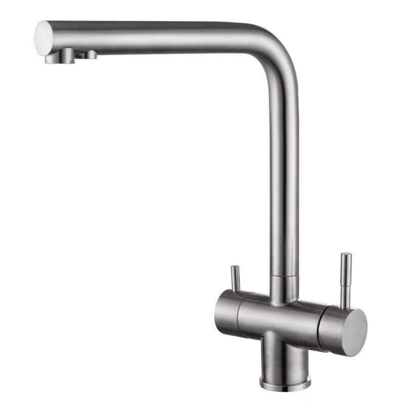 Змішувач для кухні Zerix LUX-021 з виходом для питної води із нержавіючої сталі SUS304 (ZX4872)