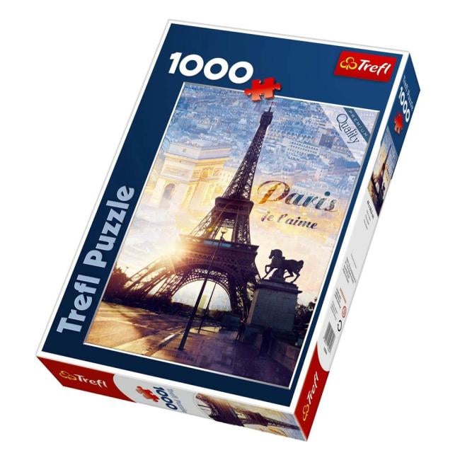 Пазли Trefl Париж на світанку з картону на 1000 ел. Різнокольоровий (150-98-10394)