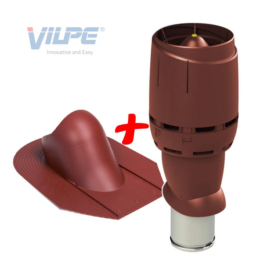 Вихід вентиляційний Vilpe FLOW для бітумної черепиці утеплений Ø 160 мм 500 мм 3009 Червоний (30111335) - фото 6 Вихід вентиляційний Vilpe FLOW для бітумної черепиці утеплений Ø 160 мм 500 мм 3009 Червоний (30111335) - фото 6