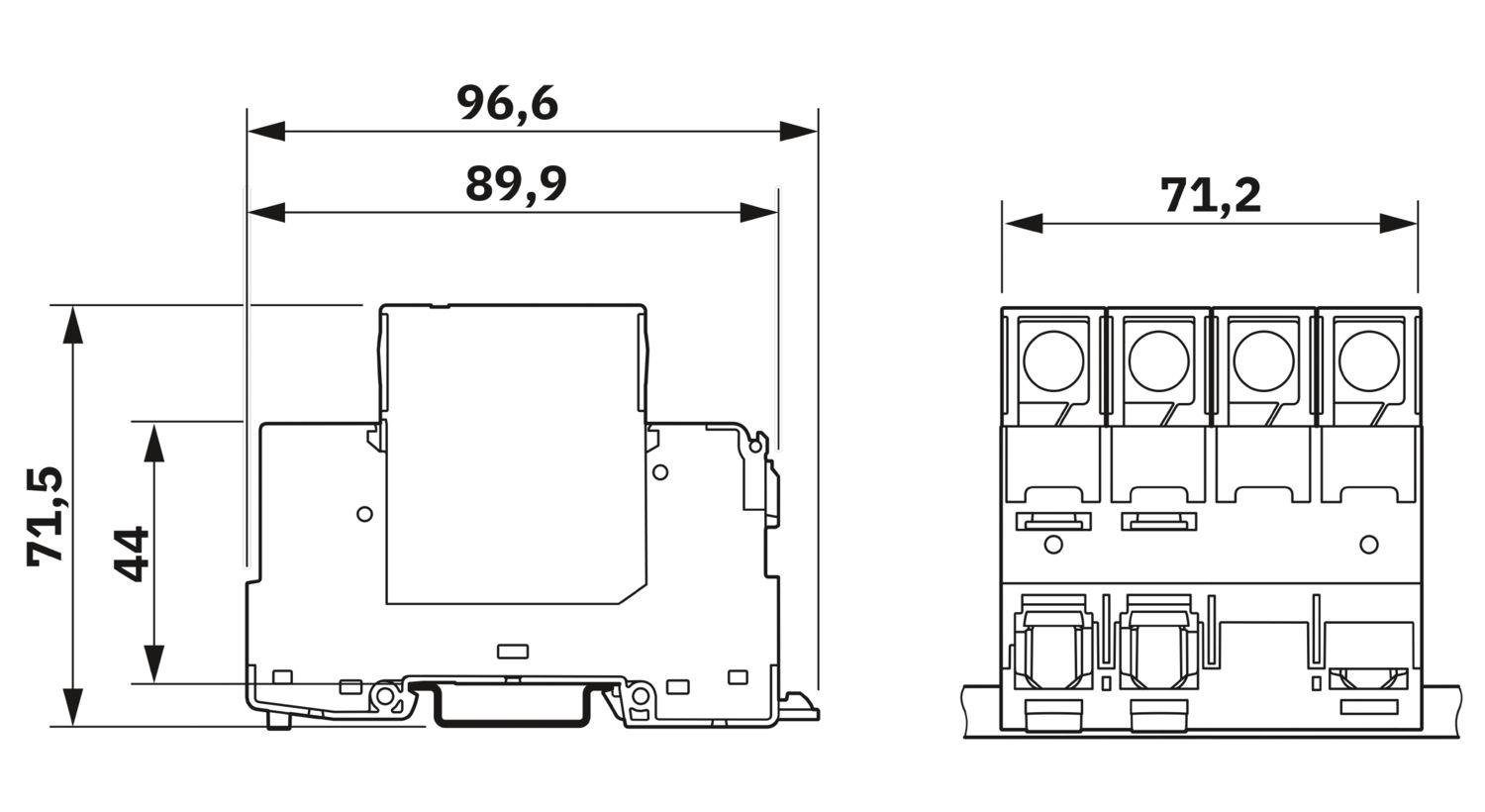Устройство защиты от импульсных перенапряжений Phoenix Contact VAL-SPP-T2-275-3+1-UT тип 2 (1466213) - фото 2