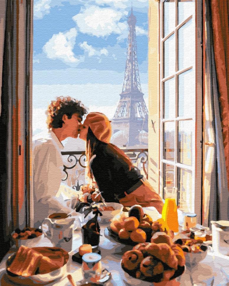 Картина по номерам Brushme "Свидание в Париже" (GX32317)