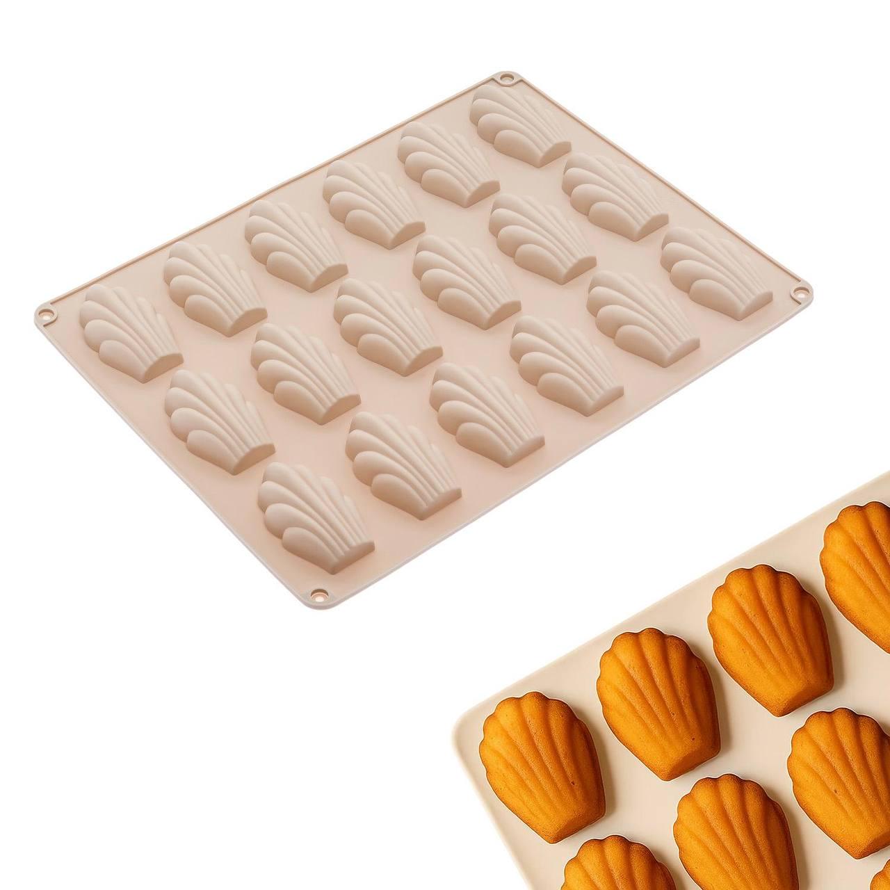 Форма для випічки силіконова Мадлен на 18 мушель С380 (e856c044) - фото 5 Форма для випічки силіконова Мадлен на 18 мушель С380 (e856c044) - фото 5