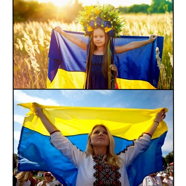 Флаг Украины уличный габардин с отверстием для флагштока 140х90 см Сине-желтый (28796399) - фото 6