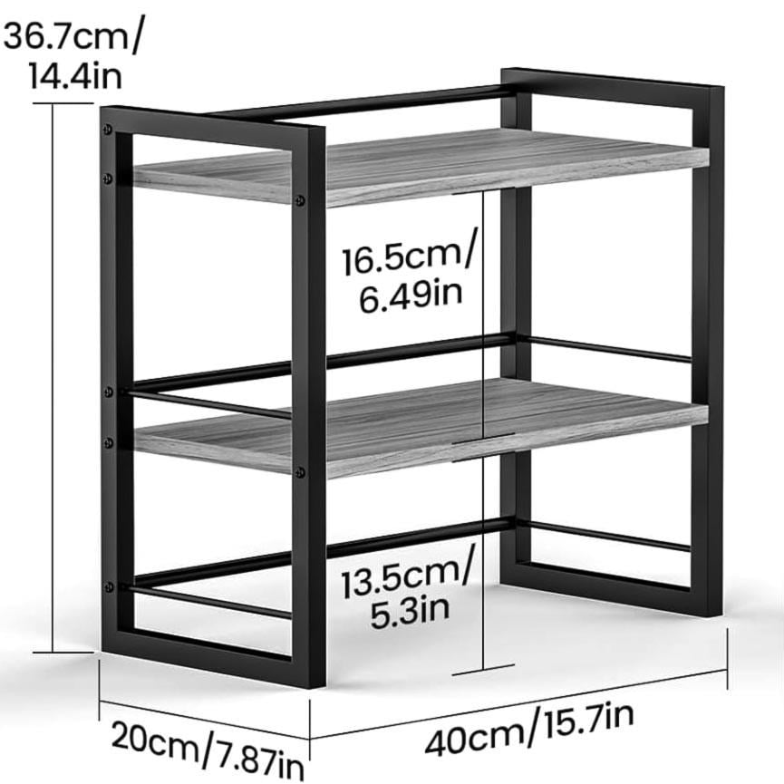 Полка книжная настольная из дерева Каори Венге/Сиена (КПА-03441205) - фото 2