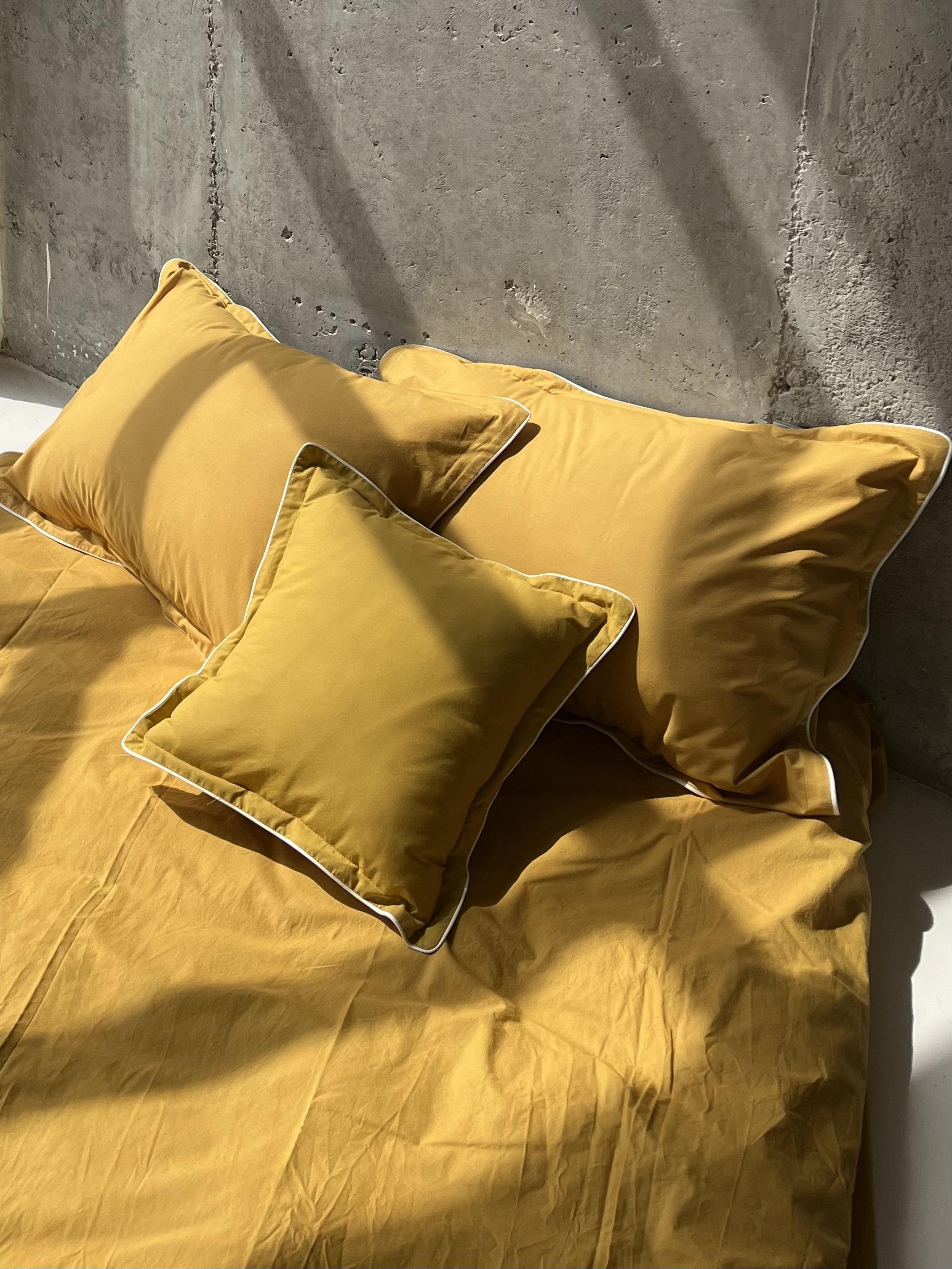 Комплект постельного белья White Dream полуторный 155х215 см вареный хлопок Охра (2006/2) - фото 4 Комплект постельного белья White Dream полуторный 155х215 см вареный хлопок Охра (2006/2) - фото 4