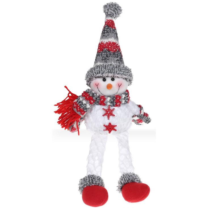 Мягкая игрушка новогодняя BonaDi Снеговик в колпаке (778-351)