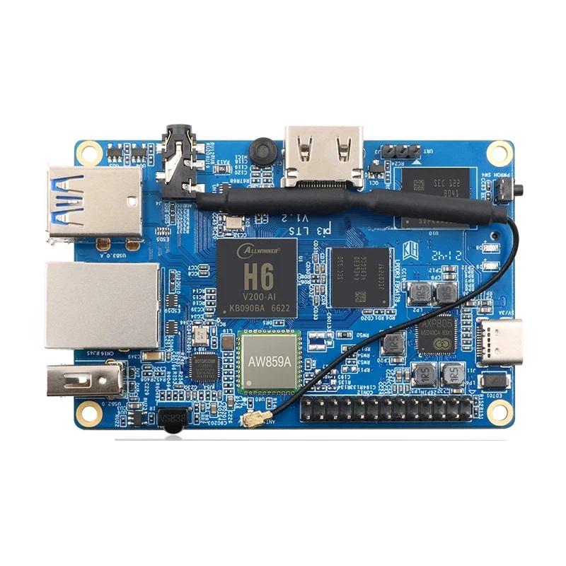 Одноплатный ПК Orange Pi 3 LTS 2G8G EMMC Allwinner H6 WiFi Bluetooth HDMI для IoT/DIY-проектов (00-00026493)
