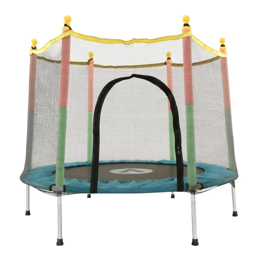 Батут детский Atleto KRB01 с защитной сеткой на металлических опорах 140 см Синий (132-76-21000142) - фото 4