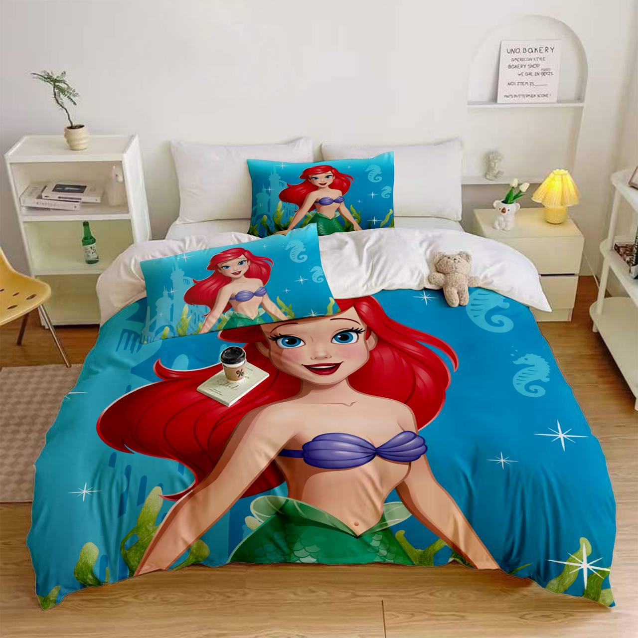 Комплект постельного белья Русалочка из микросатина полуторный (14899_50)