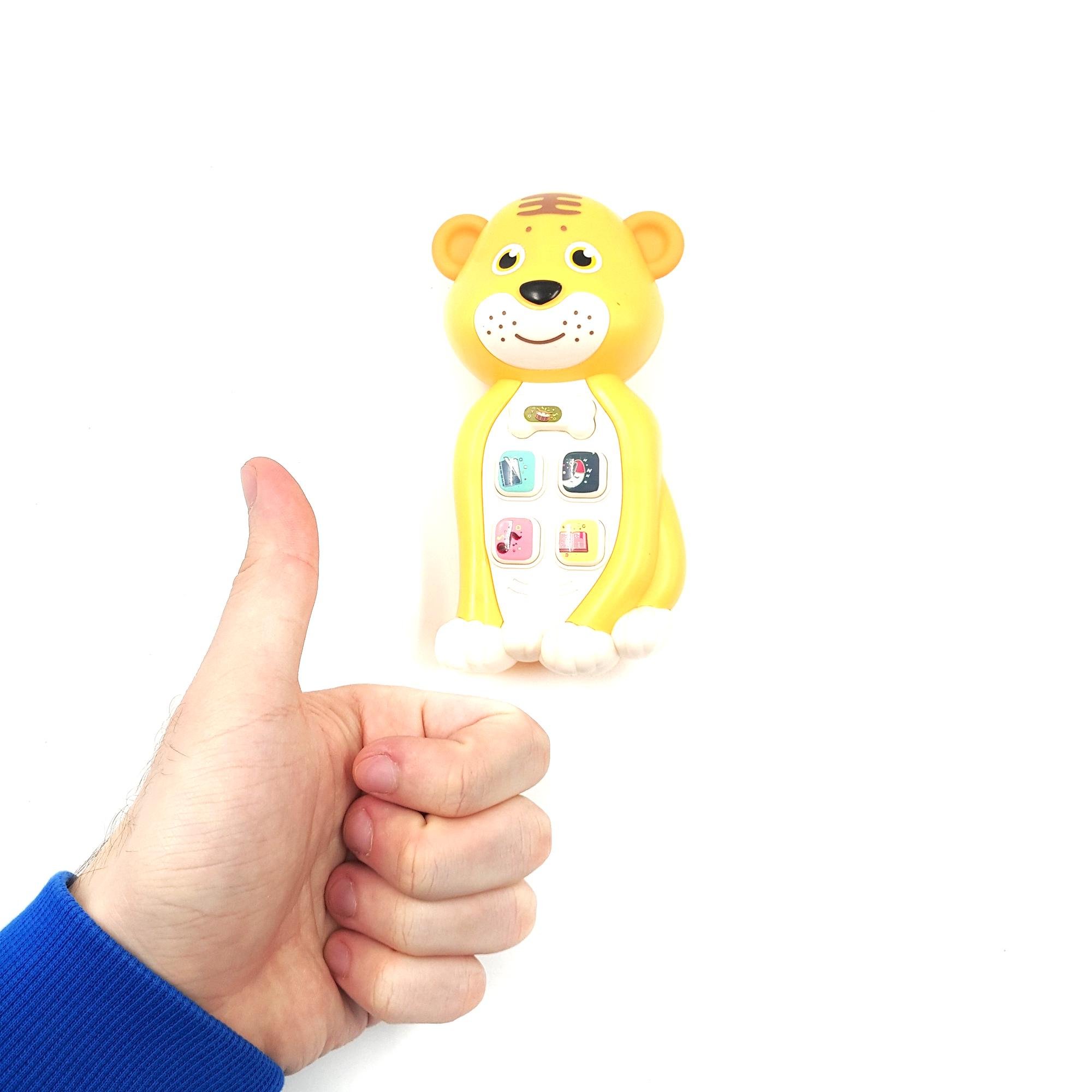 Телефон інтерактивний Тигреня ТК Group 15 см укр. озвучення Жовтий (125257j) - фото 6 Телефон інтерактивний Тигреня ТК Group 15 см укр. озвучення Жовтий (125257j) - фото 6