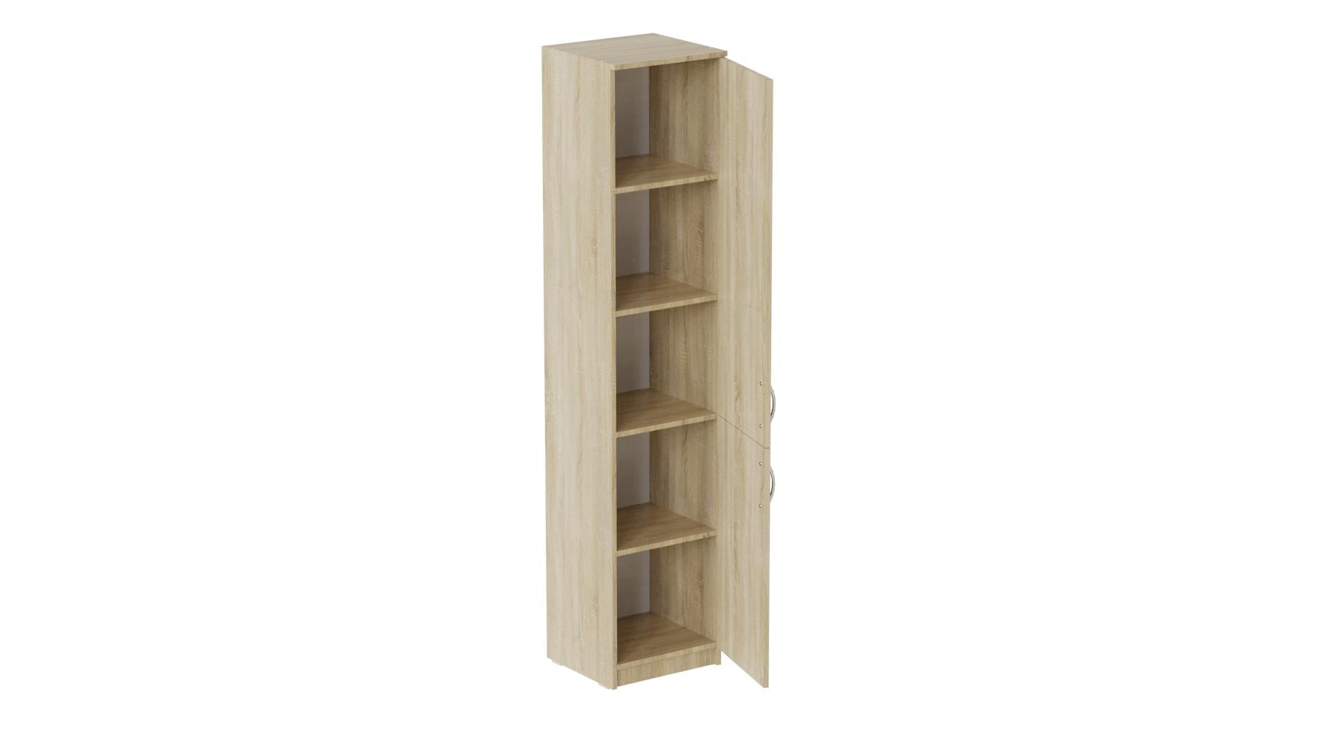 Пенал Ferrum-decor Анжело на 5 полок с 2 дверями ДСП 16 мм 1900x400x380 мм Дуб Сонома (FRD-104920)