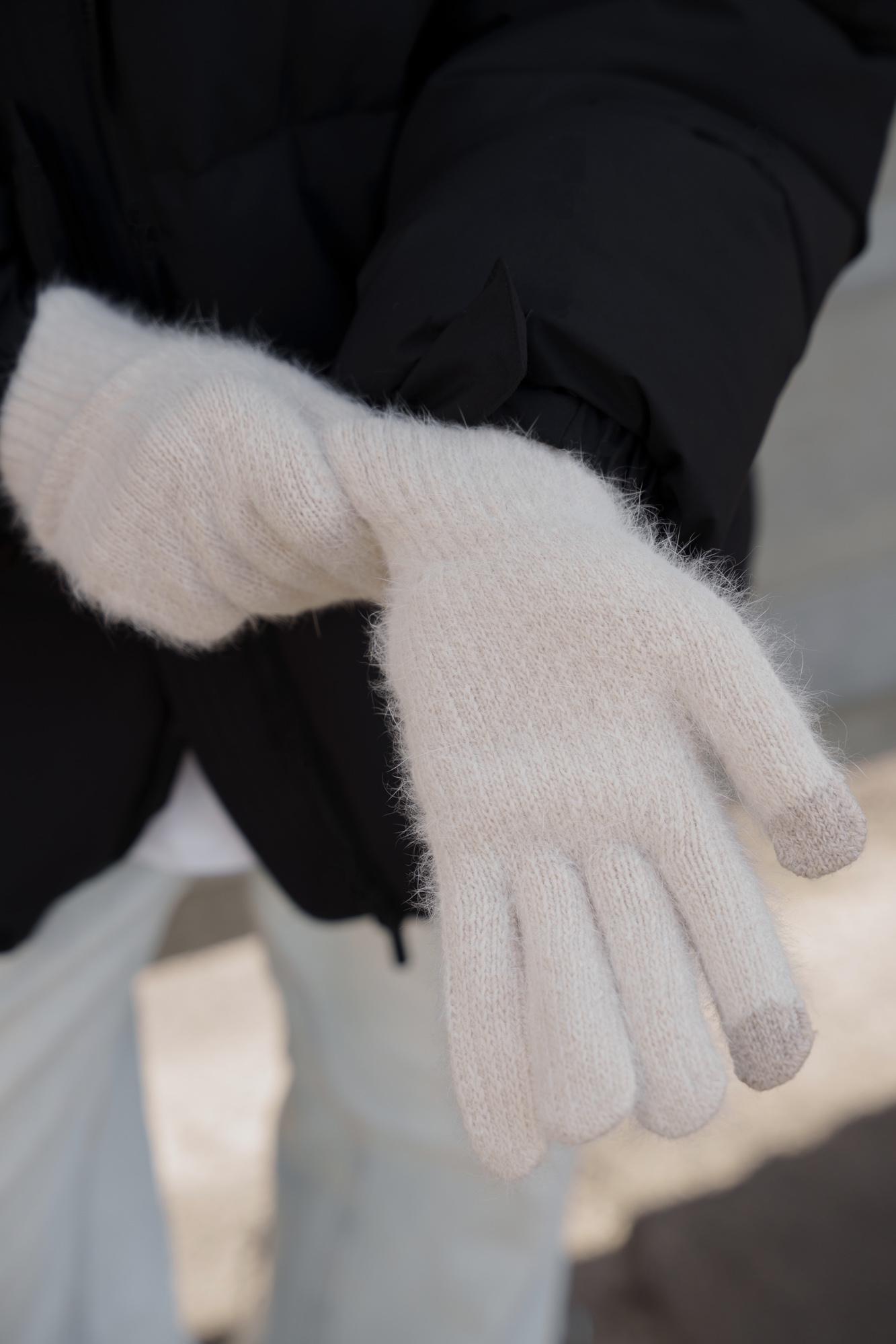 Рукавиці зимові сенсорні Without Brand Morgan 5-73 Beige (8055890) - фото 7