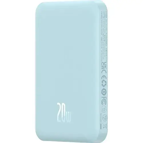 Батарея портативная BASEUS Magnetic Mini Wireless Fast Charge P10022107313-00 5000 mAh 20W Blue - фото 4